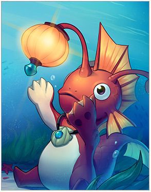 Lantern Fisherman Card