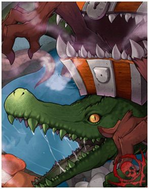 Treasure Chest Crocodile Card
