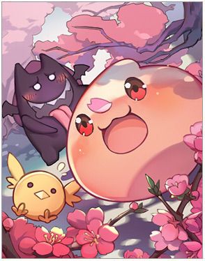 Peachy Poring Card