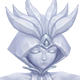 The head of the statue