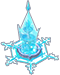 Blooming ice fountain