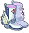 White Winged Boots