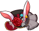 Moonlight Mischief Rabbit Hat·Strawberry Red (Succubus)