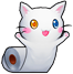 Paper towel cat