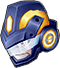 Mecha helm·Deep blue