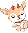 Fawn Backpack Back Decoration Drawing