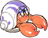 Snail-dwelling monster crab