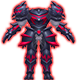 Costume Dark Knight Fiery Wrath Red