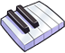 Black and white piano keys