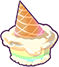 Crispy cone ice cream balls