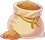 Golden wheat grains